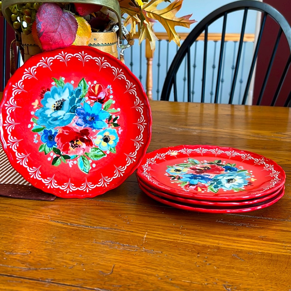 PW Melody Stoneware Salad Plates-Set of 4